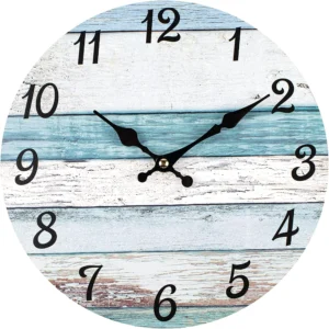 10-inch Silent Non-ticking Vintage Round Wall Clock