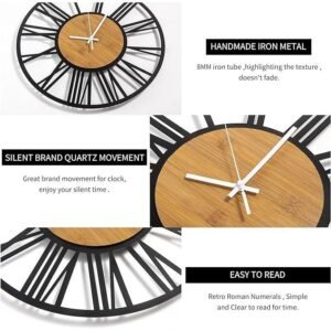 34CM Small Wall Clock for Living Room Decor